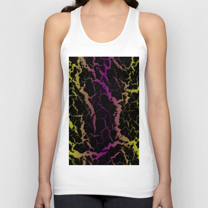 Cracked Space Lava - Lime/Purple Tank Top