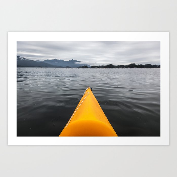 Kayaking in Alaska Art Print