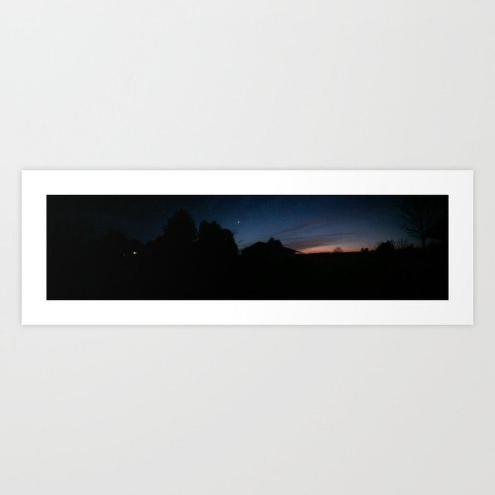sunset panorama Art Print