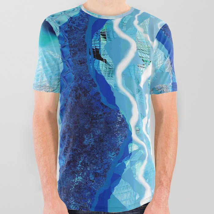 Blue Rivers All Over Graphic Tee by Zia | Society6