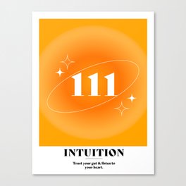 Angel Number 111: Intuition Canvas Print