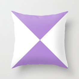 Four Triangles (White & Lavender Pattern) Throw Pillow