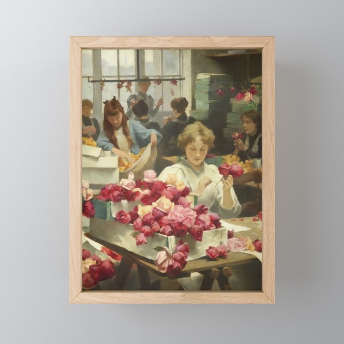 The Flower Makers - Samuel Melton Fisher Framed Mini Art Print
