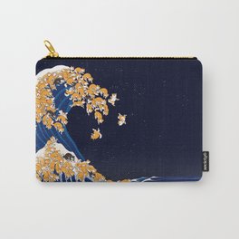 Shiba Inu The Great Wave in Night Carry-All Pouch
