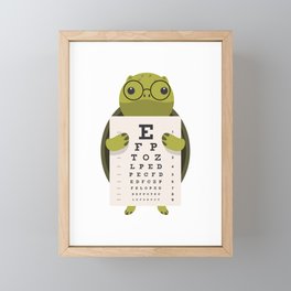 Eye Doctor Optician Turtle Framed Mini Art Print