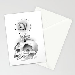 Skull Flower Stationery Cards
