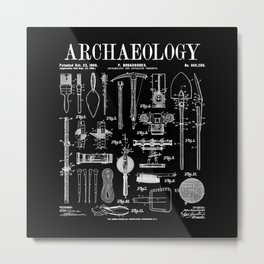 Archaeologist Archaeology Student Field Kit Vintage Patent Metal Print