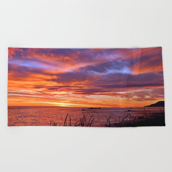 First Light at Sea Beach Towel