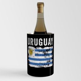 Uruguay Flag Distressed - Uruguayan Flag Wine Chiller