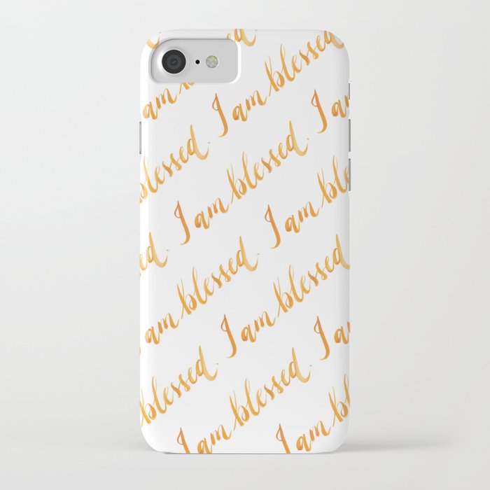I am blessed pattern iPhone Case