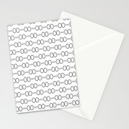 Black and White Snaffle Pattern Stationery Card