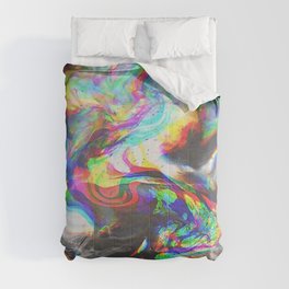 707   abstract paint pattern texture concept color colorful glitch psychedelic marble wavy distort l Comforter