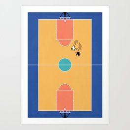 Street Basketball From Above  Art Print