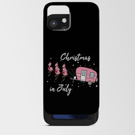 Christmas In July Flamingo Camping iPhone Card Case