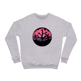 Night Trees Airbrush Crewneck Sweatshirt