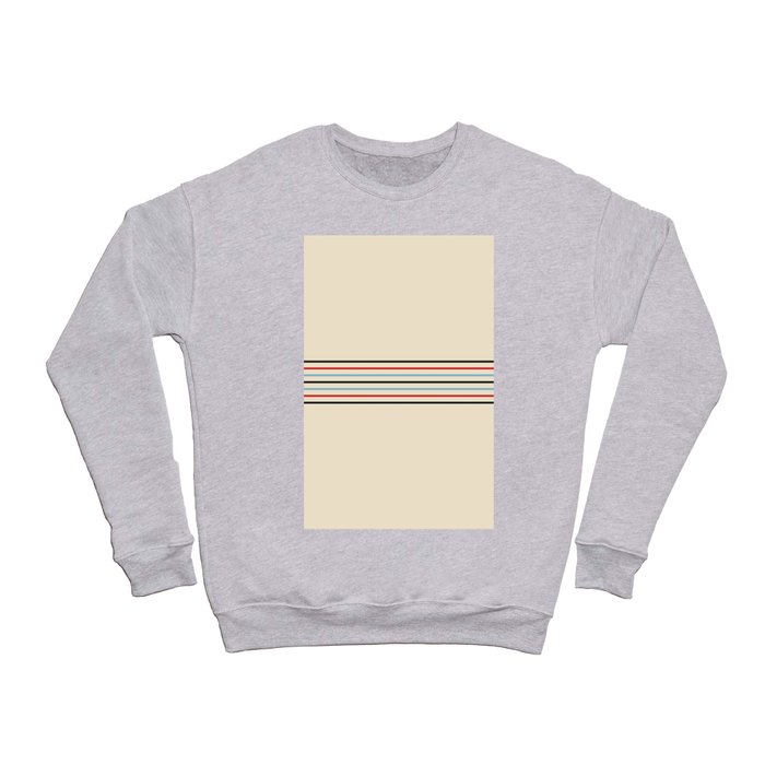 Abstract Minimal Retro Stripes 70s Style - Hisamichi Crewneck Sweatshirt