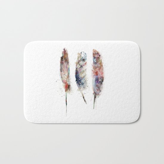 wild feathers Bath Mat