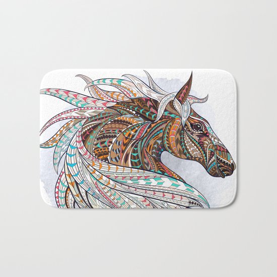 Brown Ethnic Elephant Bath Mat