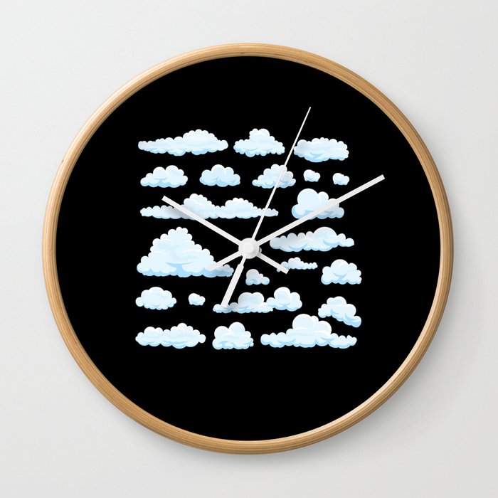 Cloudy Child Clouds Weather Wall Clock