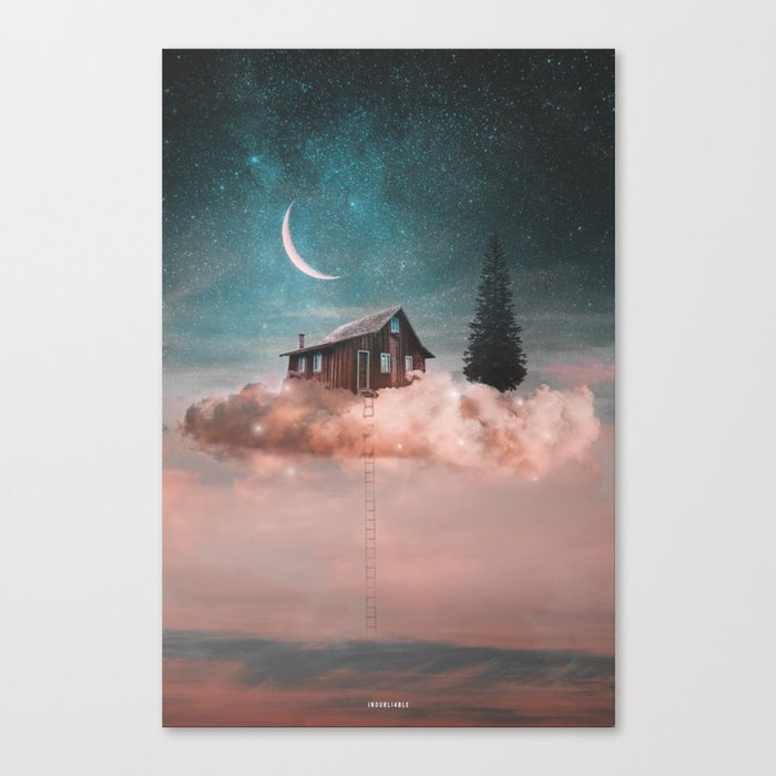 Dreamer on clouds Canvas Print