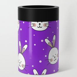 cute bunny Can Cooler