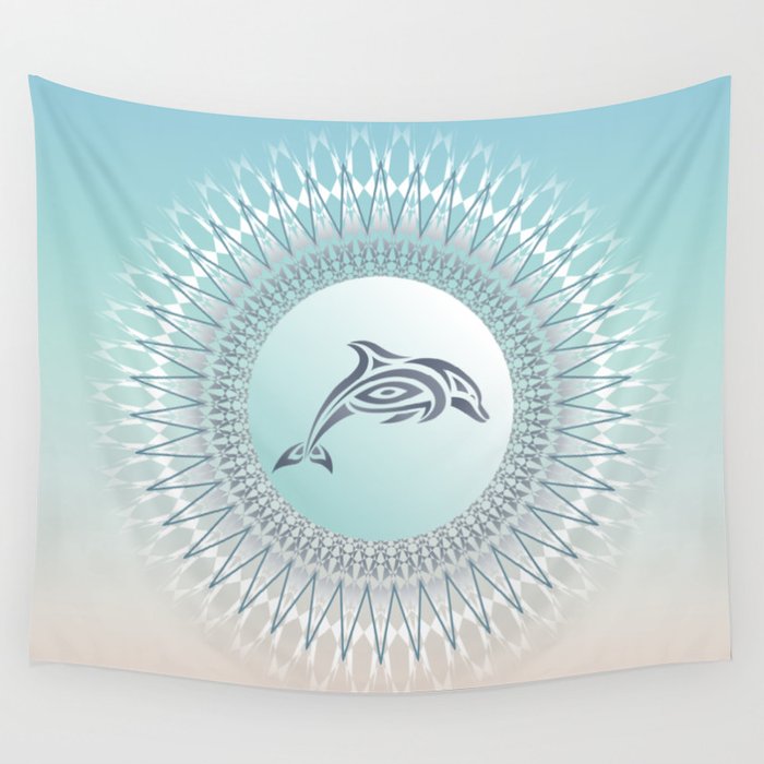 Dolphin Mandala Beach Style Wandbehang
