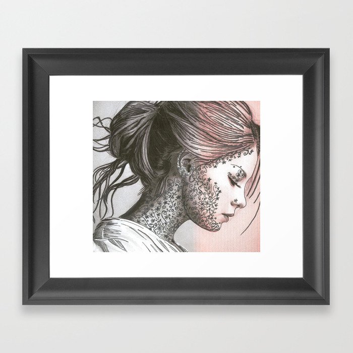 Flower Face  Framed Art Print