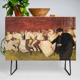Dance to the violin vintage painting Credenza