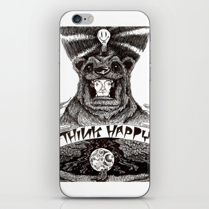 'Think Happy Bear' iPhone Skin