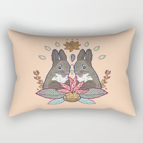 squirrel love Rectangular Pillow