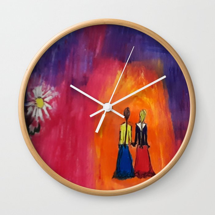 Peaceful girls  Wall Clock