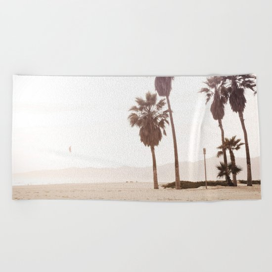 Vintage Summer Palm Trees Beach Towel