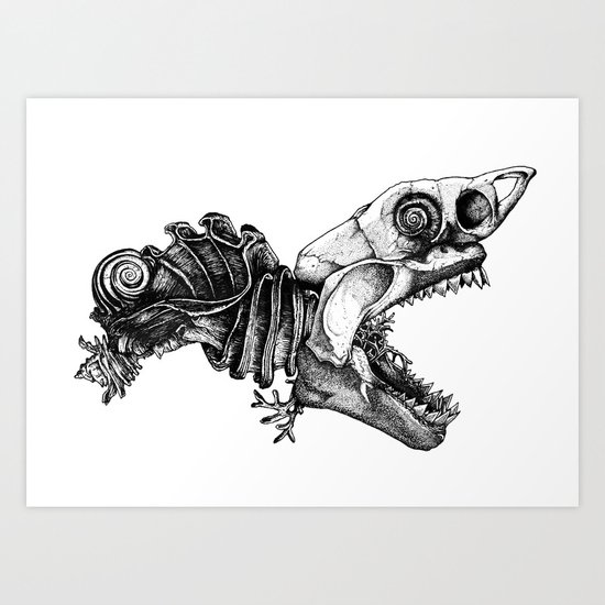 Prehistoric Bloom - The Fish Art Print