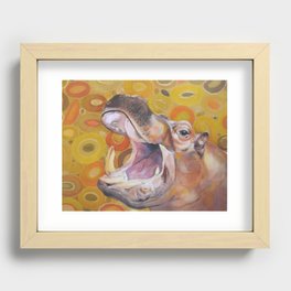 Bruce the Hippo Recessed Framed Print