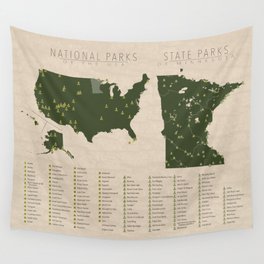 US National Parks - Minnesota Wall Tapestry