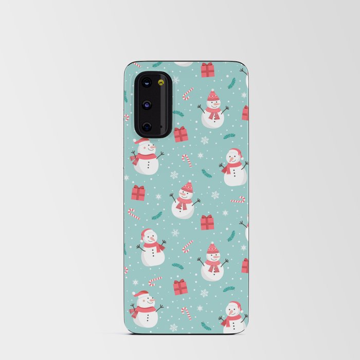 Seamless christmas snowman pattern  Android Card Case