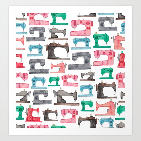 Sewing Machines Art Print