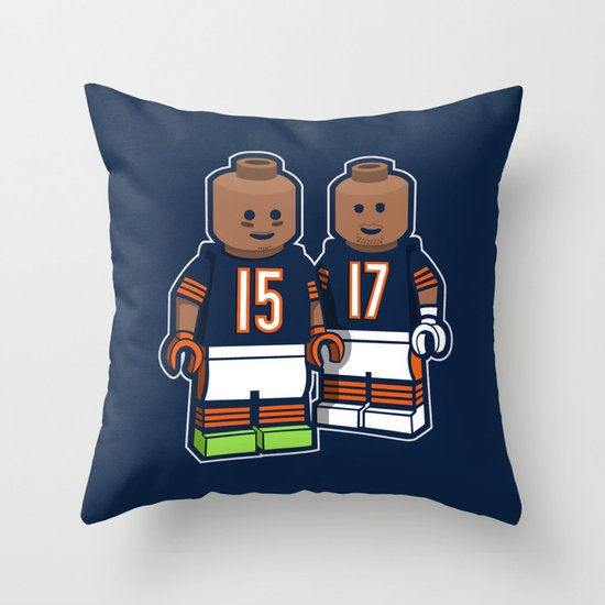 Bears Bricked: Brandon Marshall & Alshon Jeffery Throw Pillow