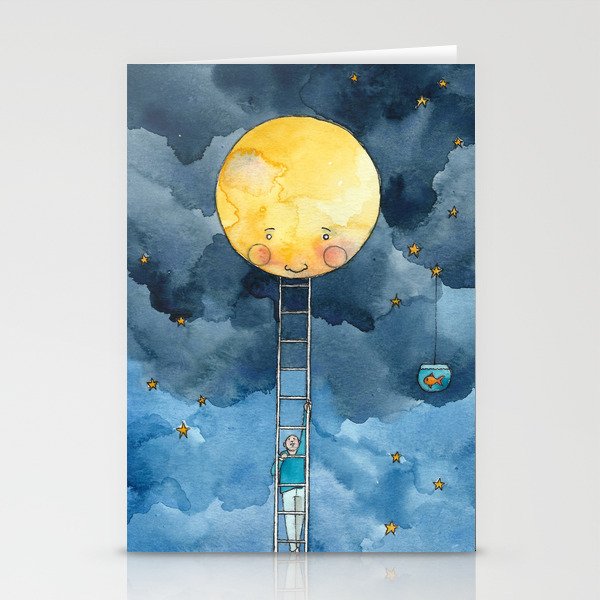 Ladder to the Moon Stationery Cards