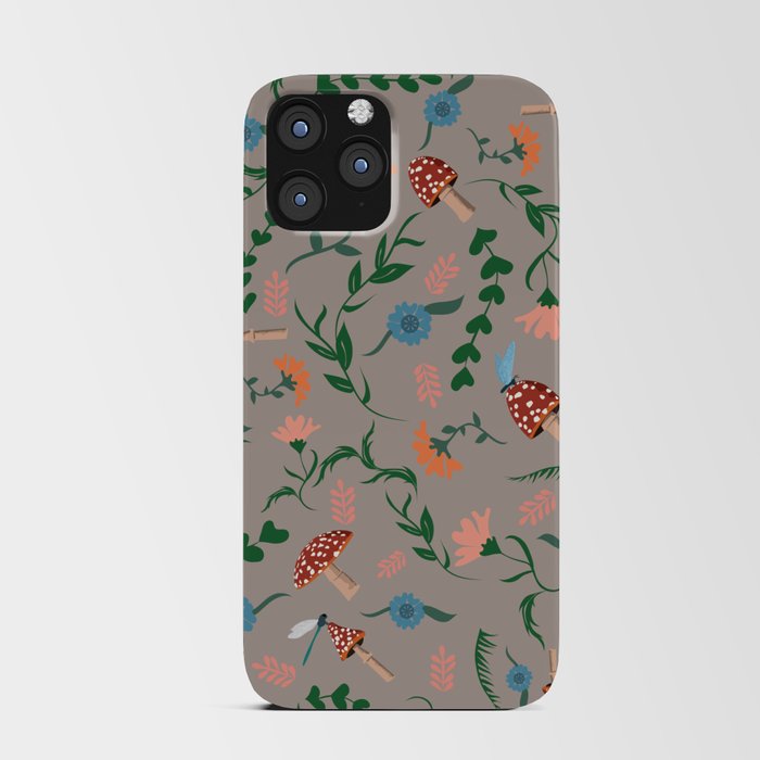 Toadstools and Flowers iPhone Card Case