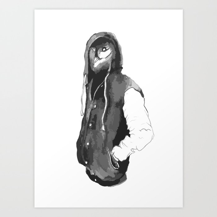 Owl print hotsell hoodie