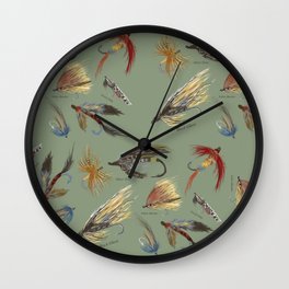 Fly fishing with hand tied lures! Wall Clock