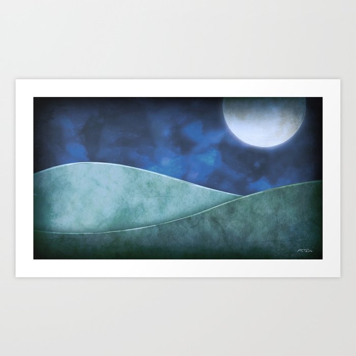 A Moon Filled Night Art Print