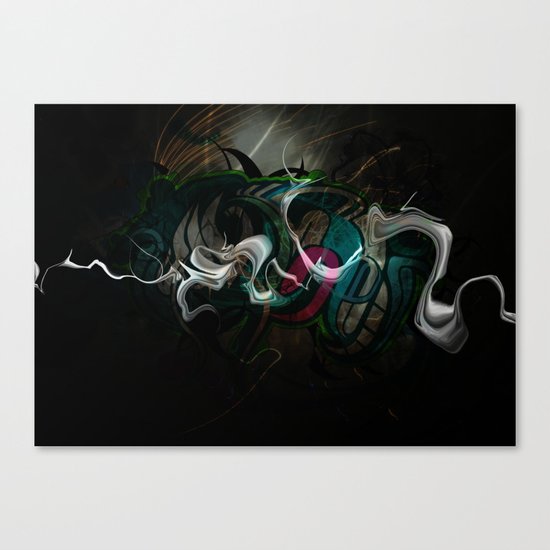 White Dragon Canvas Print