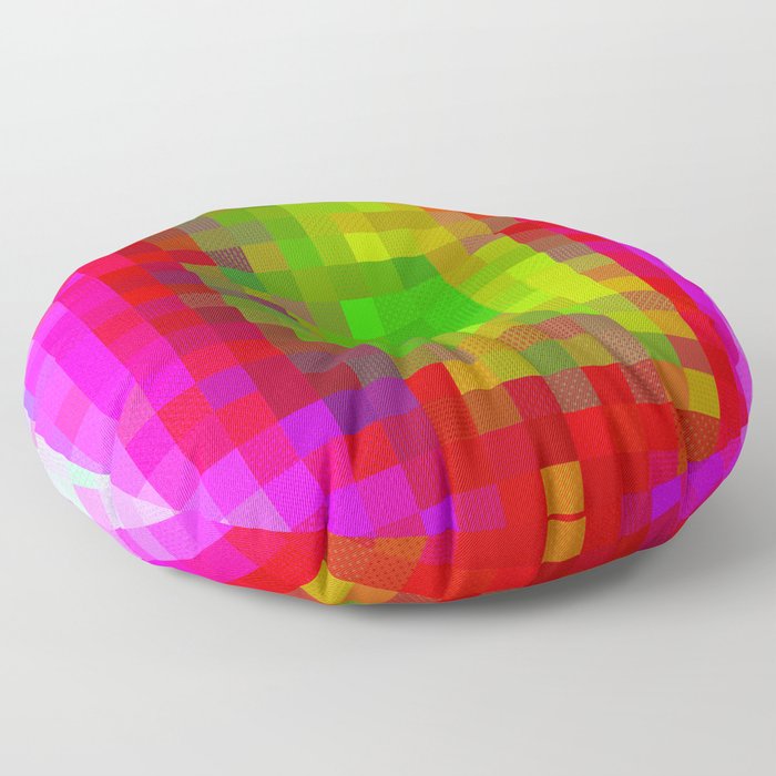 Digital Patchwork: Fuchsia Floor Pillow