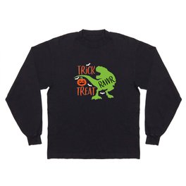 Trick Rawr Treat Halloween T-Rex Funny Dinosaur Long Sleeve T-shirt