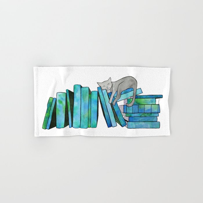 Literary Naps Blue Hand & Bath Towel