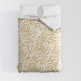 Elegant romantic gold roses pattern image Comforter