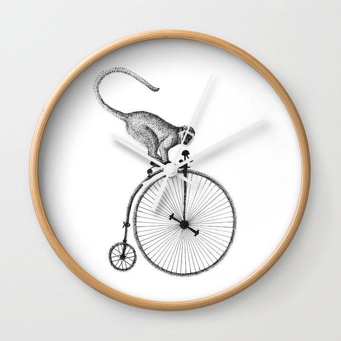 bike monkey 1 Wall Clock