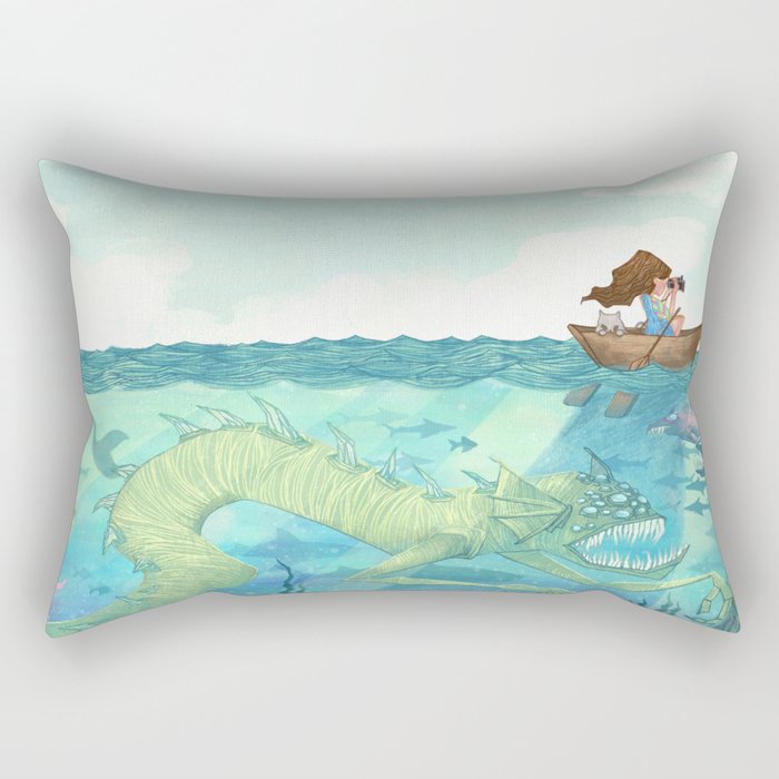 The Lake of Lurking Monsters Rectangular Pillow